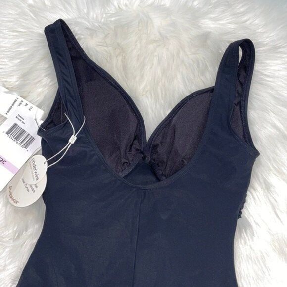 Contours Keepsake Solitaire V-Neck One Piece Swimsuit Sz 8/ 32C - Picture 9 of 16